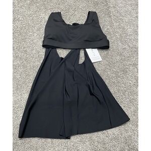 Athelta 2-in-1 Ultimate Support Top Black with Built In Bra NWT Large A-C